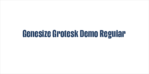 Genesize Grotesk Demo Regular Logo