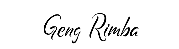 Geng Rimba  Frei Schriftart Herunterladen