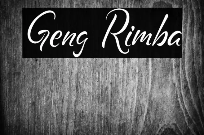 Geng Rimba Font examples