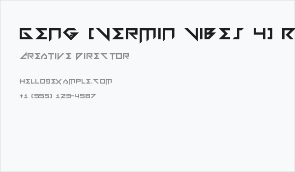 Geng [Vermin Vibes 4] Regular Business Card