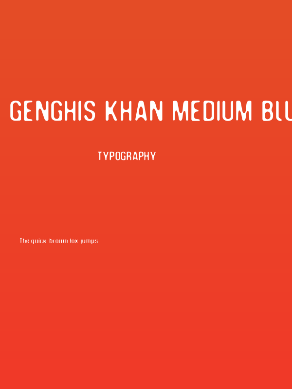 Genghis Khan Medium Blur Poster
