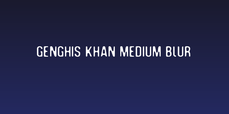 Genghis Khan Medium Blur Social Header