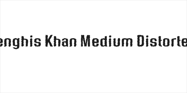 Genghis Khan Medium Distorted Logo