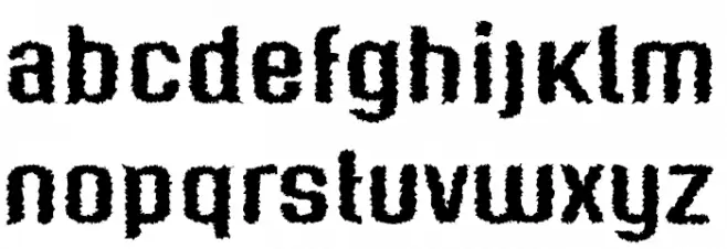 Genghis Khan Medium Distorted Caratteri MINUSCOLO