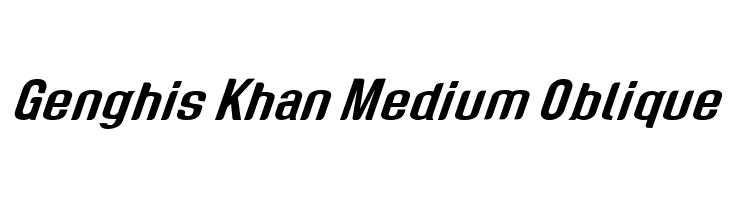 Genghis Khan Medium Oblique  لخطوط تنزيل