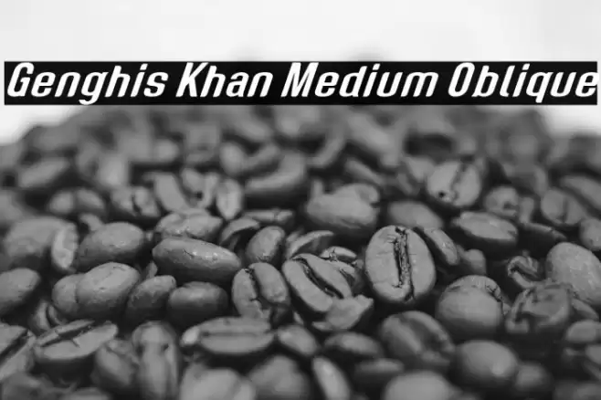 Genghis Khan Medium Oblique Font examples