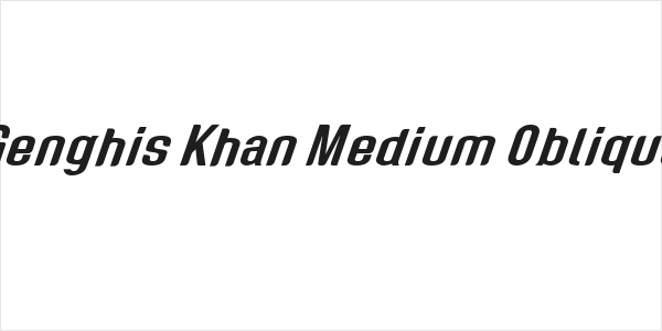 Genghis Khan Medium Oblique Logo