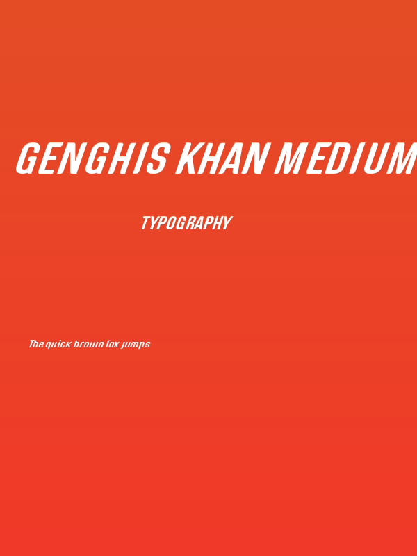 Genghis Khan Medium Oblique Poster