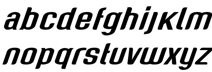 Genghis Khan Medium Oblique Font LOWERCASE