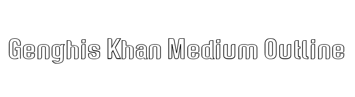 Genghis Khan Medium Outline  Descarca Fonturi Gratis
