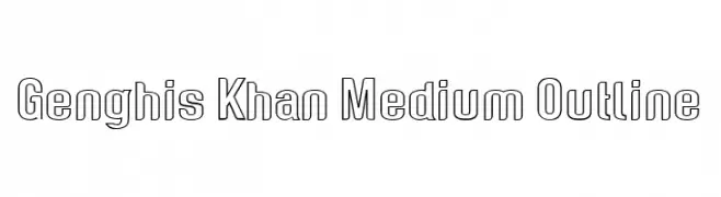 Genghis Khan Medium Outline  baixar fontes gratis