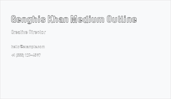Genghis Khan Medium Outline Business Card