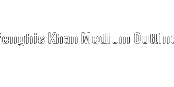 Genghis Khan Medium Outline Logo