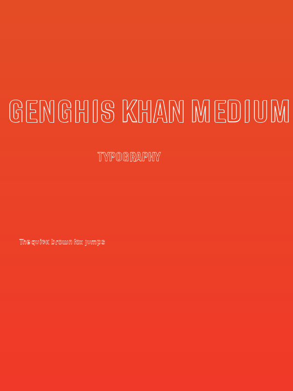 Genghis Khan Medium Outline Poster