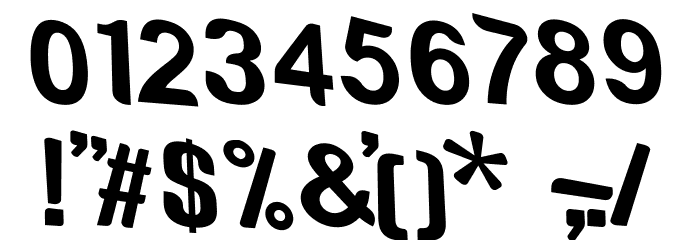 Genghis Khan Medium Perspective Font OTHER CHARS