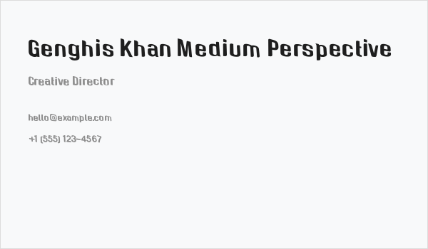 Genghis Khan Medium Perspective Business Card