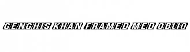 Genghis Khan framed Med Obliq  baixar fontes gratis