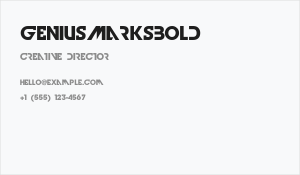GeniusMarksBold Business Card