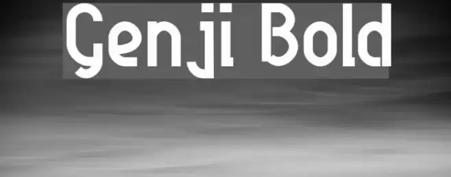 Genji Bold Font examples
