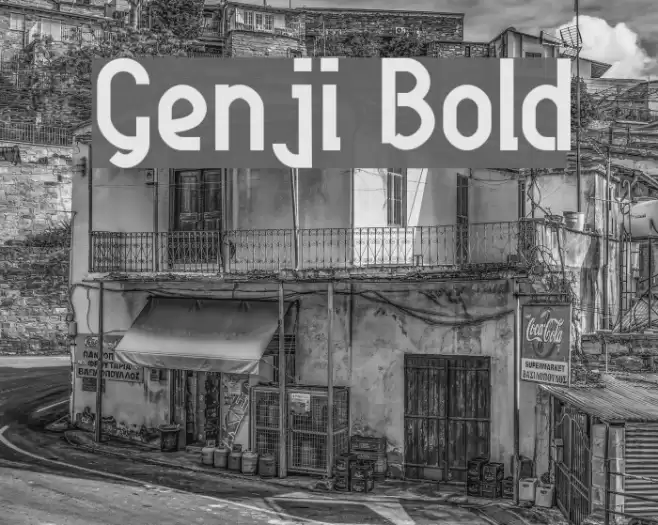 Genji Bold Font examples