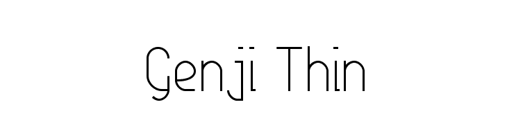 Genji Thin  免费字体下载