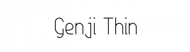 Genji Thin  baixar fontes gratis