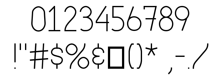 Genji Thin Font OTHER CHARS