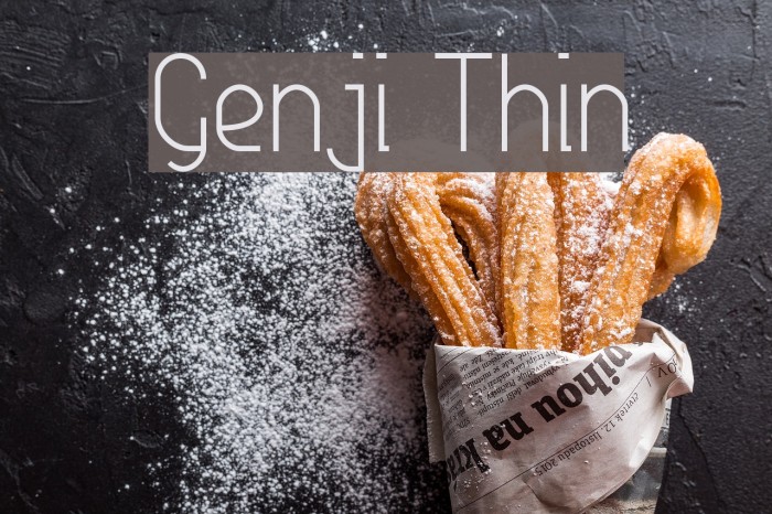 Genji Thin Font examples