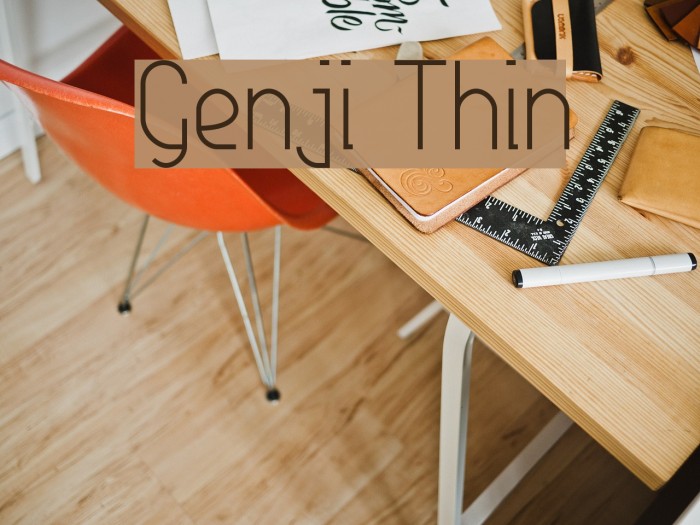 Genji Thin Font examples