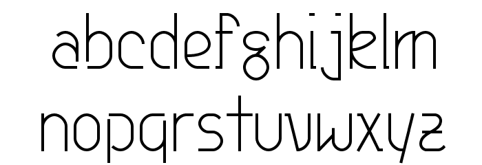 Genji Thin Font LOWERCASE