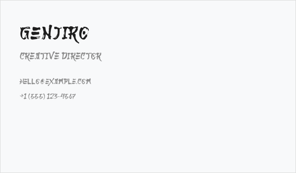 Genjiro Business Card