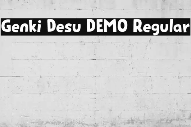 Genki Desu DEMO Regular Font examples