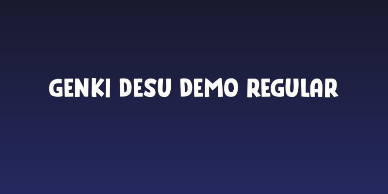 Genki Desu DEMO Regular Social Header