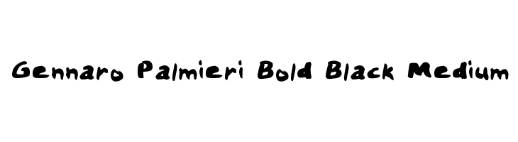 Gennaro Palmieri Bold Black Medium  免费字体下载