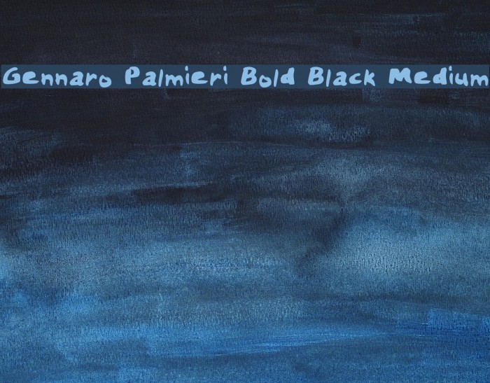 Gennaro Palmieri Bold Black Medium Example 2