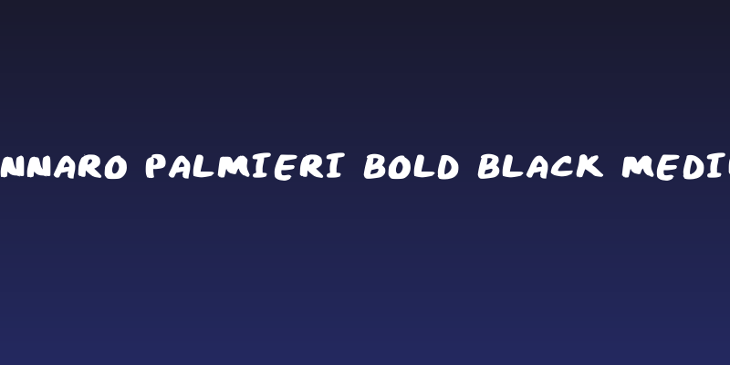 Gennaro Palmieri Bold Black Medium Social Header