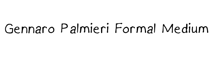 Gennaro Palmieri Formal Medium Font