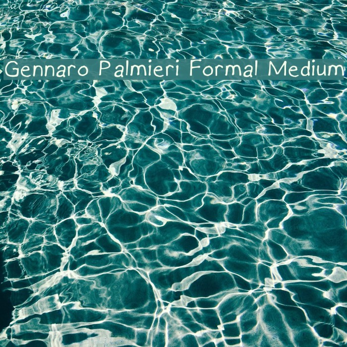Gennaro Palmieri Formal Medium Font examples