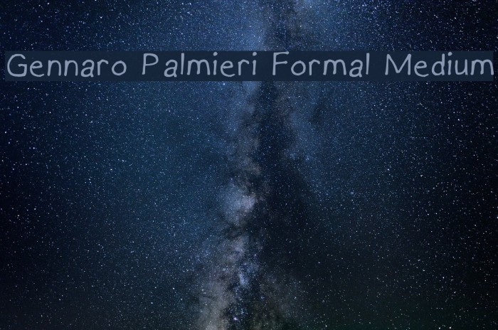 Gennaro Palmieri Formal Medium Font examples