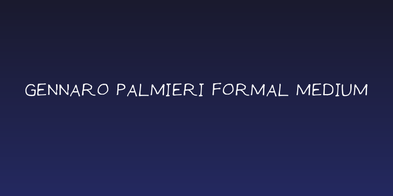 Gennaro Palmieri Formal Medium Social Header