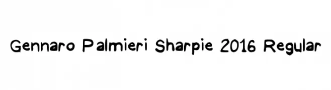 Gennaro Palmieri Sharpie 2016 Regular  baixar fontes gratis