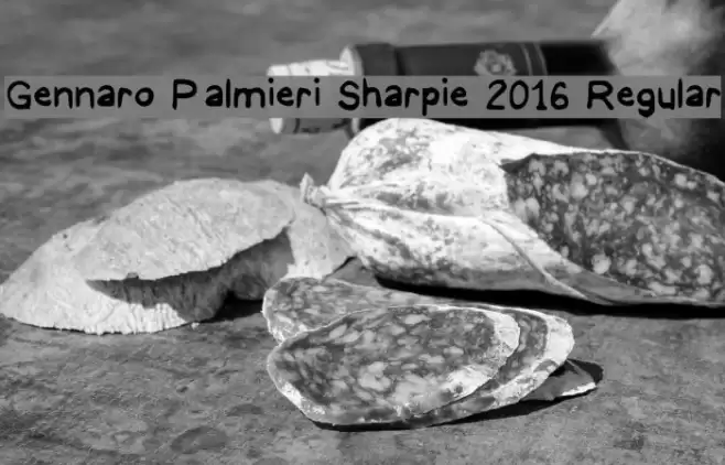 Gennaro Palmieri Sharpie 2016 Regular Шрифта examples