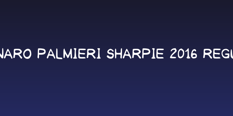 Gennaro Palmieri Sharpie 2016 Regular Social Header