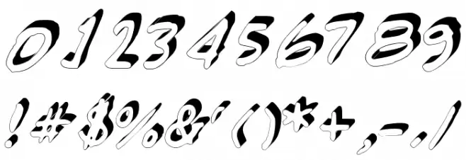 GennaroPalmieriCursive_3D Medium Font OTHER CHARS