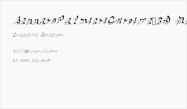 GennaroPalmieriCursive_3D Medium Business Card