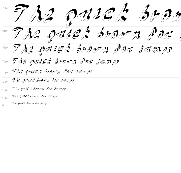 GennaroPalmieriCursive_3D Medium Waterfall