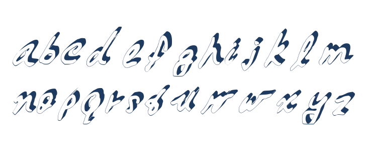 GennaroPalmieriCursive_3D Medium Lowercase