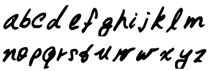 GennaroPalmieriCursive Font LOWERCASE