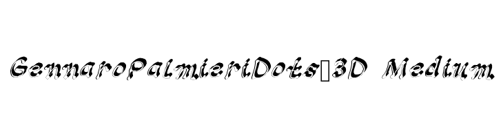 GennaroPalmieriDots_3D Medium Font