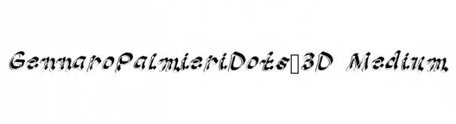 GennaroPalmieriDots_3D Medium  नि: शुल्क फ़ॉन्ट्स डाउनलोड